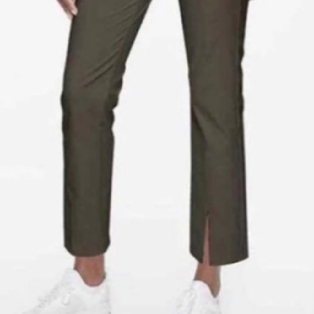 Athleta Size 8 Wander Slim Ankle Pant Women's Gray Straight Leg Side Zipper